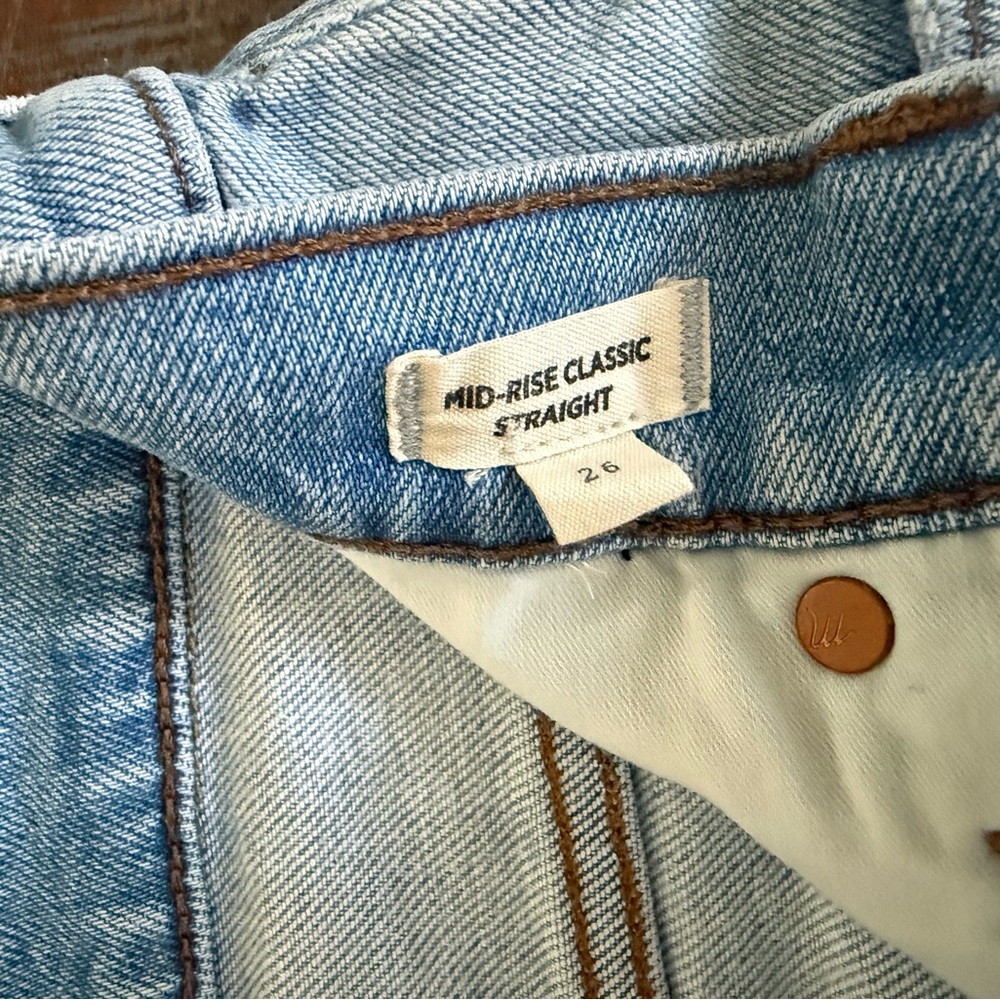 Madewell Mid-Rise Classic Straight Size 26 - Picture 5 of 9